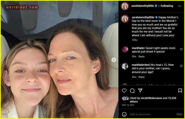 Sarah Dorothy Little with her mother