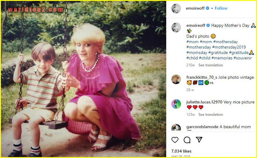 Emanuel Noir childhood photo with his mother