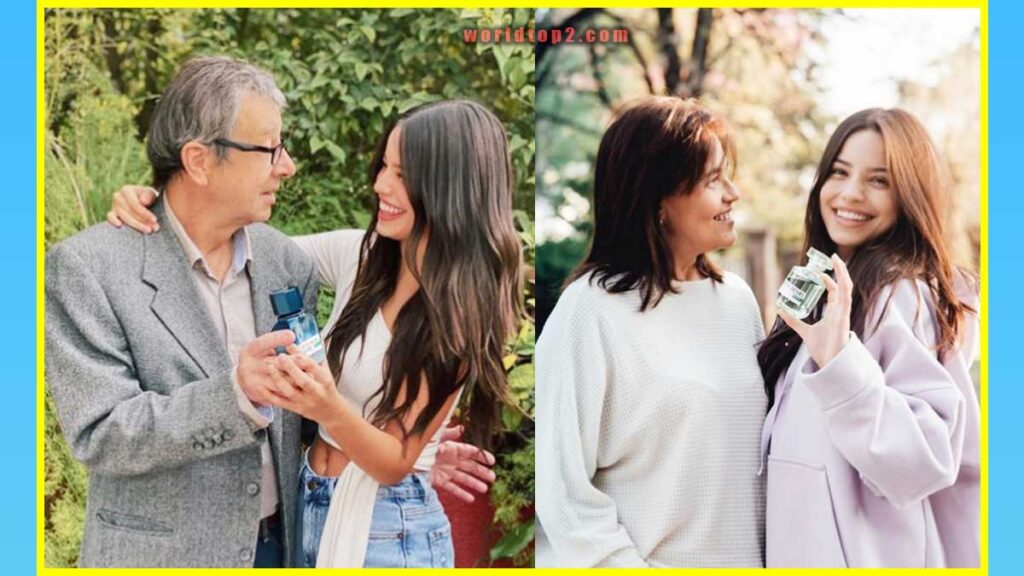 Emilia Mernes with her parents
