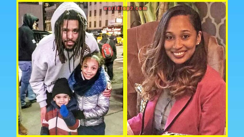 J Cole with his wife and children