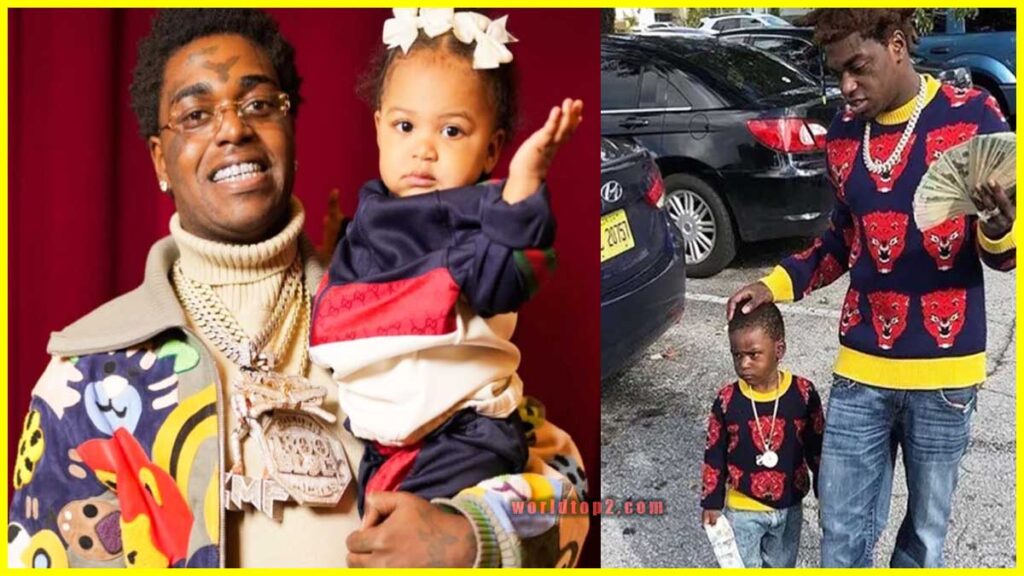 Kodak Black with his daughter and son