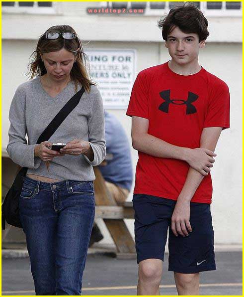 Liam Flockhart with his mother