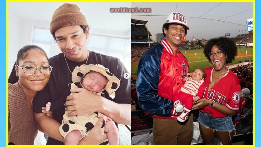 Keke Palmer with her son and boyfriend