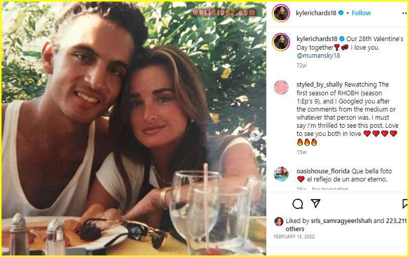 Kyle Richards with Mauricio Umansky