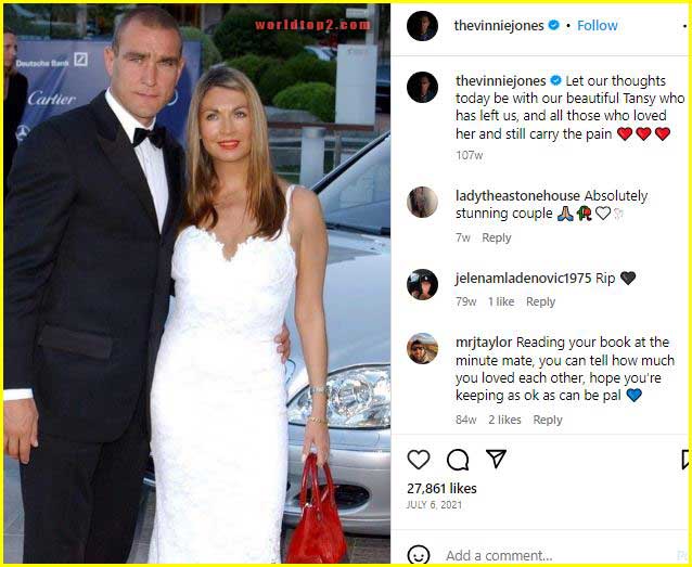 Vinnie Jones with his wife