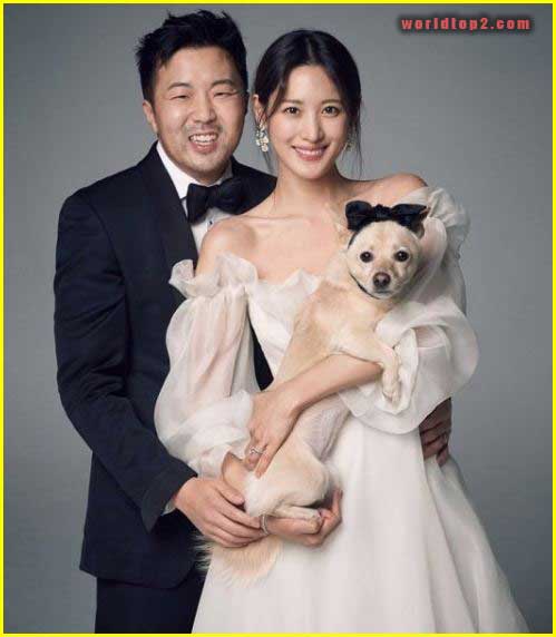 Claudia Kim with her husband