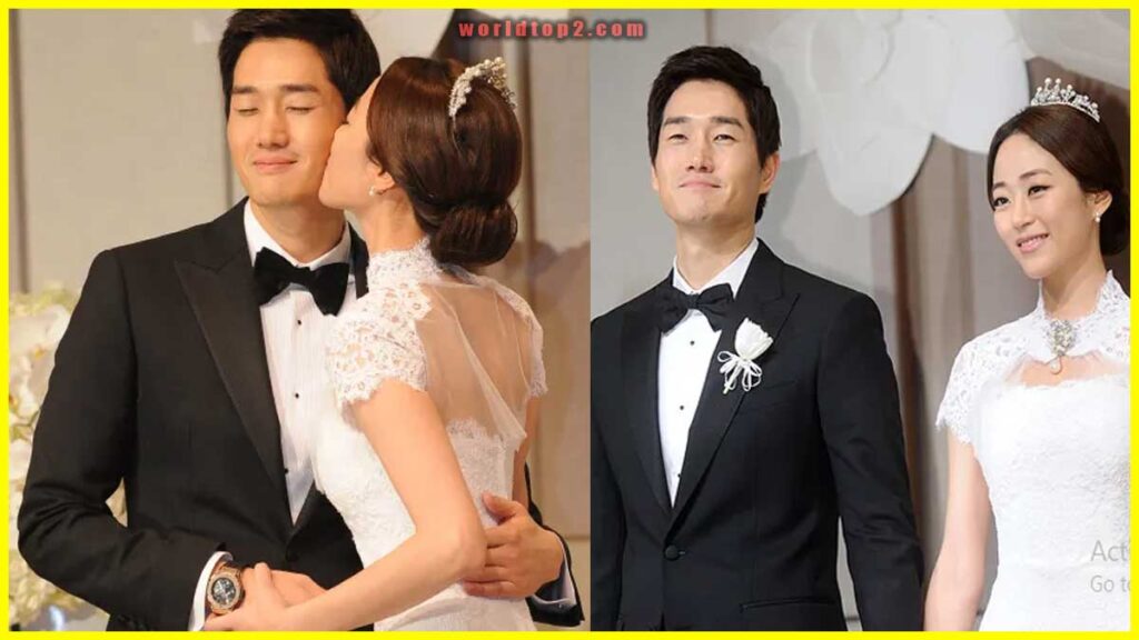 Kim Hyo-jin with her husband