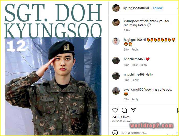 Doh Kyung-soo in military