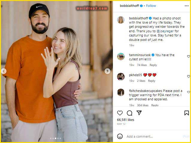 Bobbi Althoff with her husband