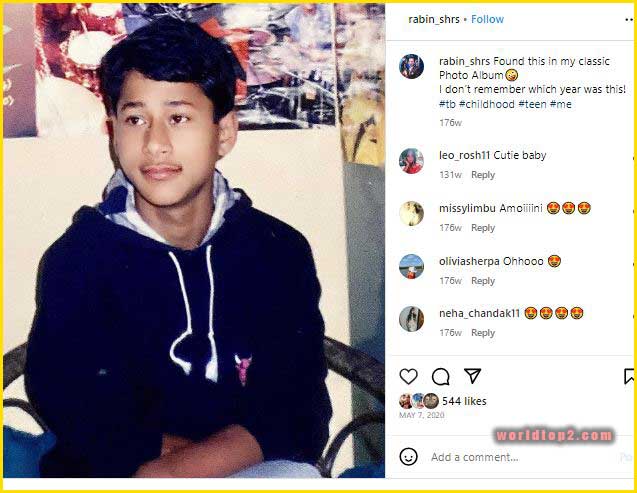 Rabin Shrestha young age childhood photo