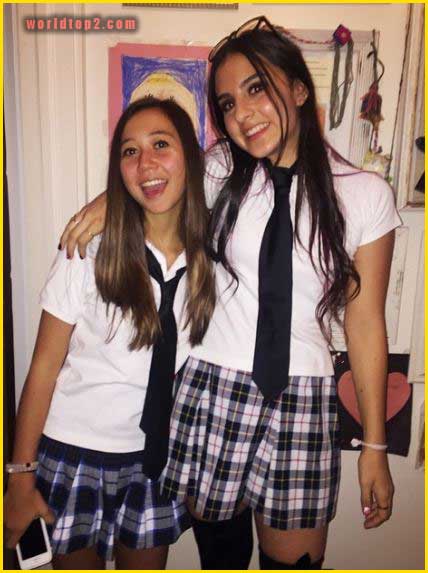 Sophia Umansky with her friend