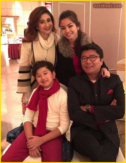 Vidushi Rana with her husband and children