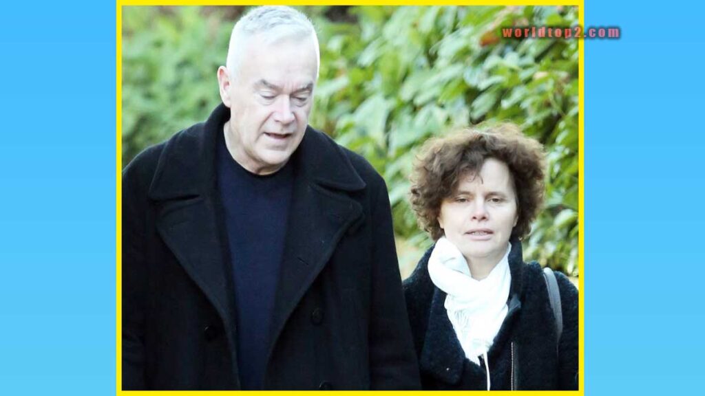 Huw Edwards with his wife