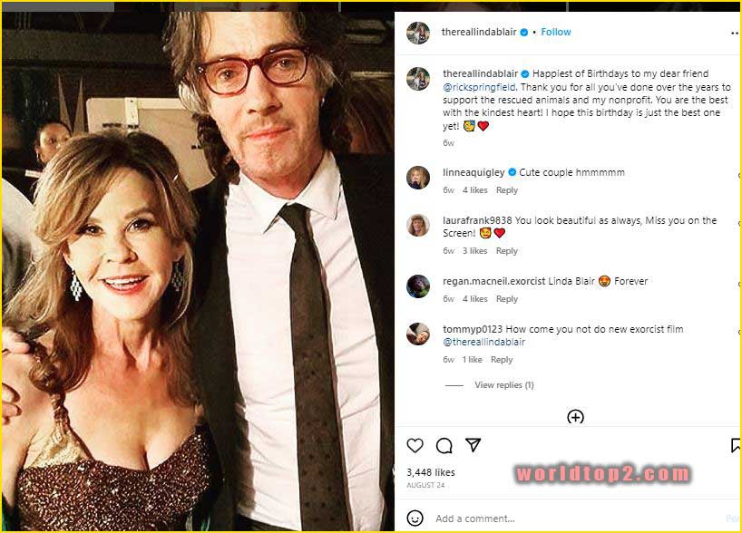 Linda Blair with Rick Springfield