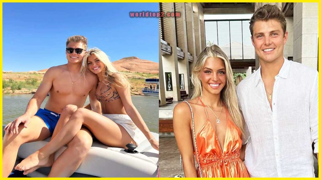 Zach Wilson with his girlfriend