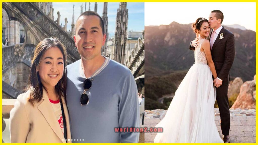 Amy Okuda with her husband