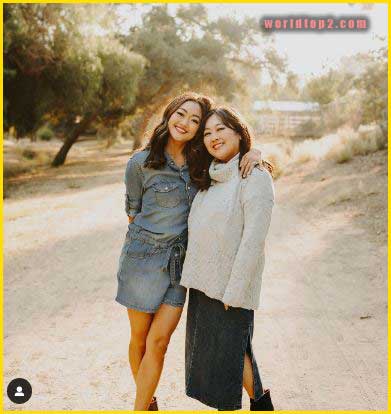 Amy Okuda with her mother