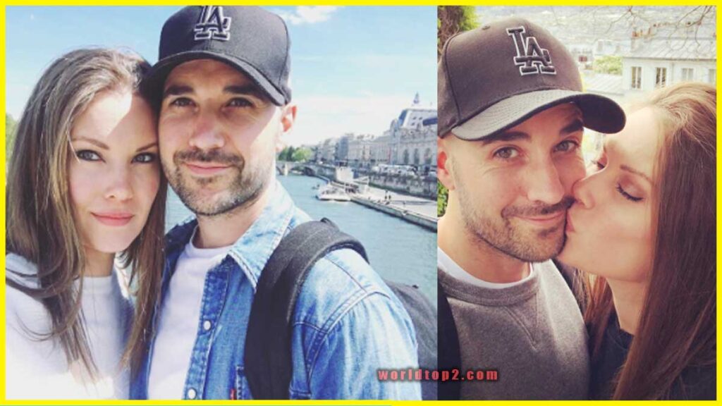 Anna Van Hooft with her boyfriend or husband