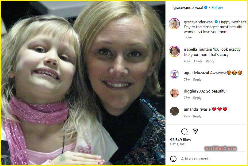 Grace Vanderwaal with her mother