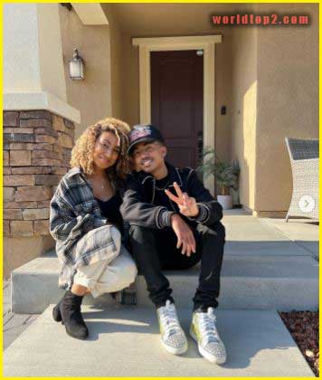 Miles Brown with his sister