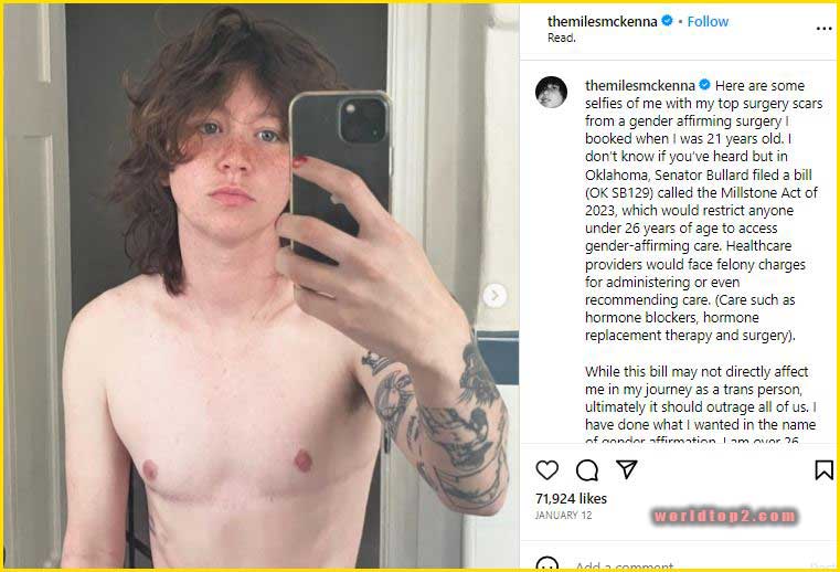 Miles Mckenna youtuber and actor