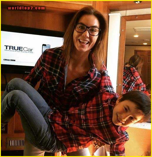 Owen Vaccaro with his mother