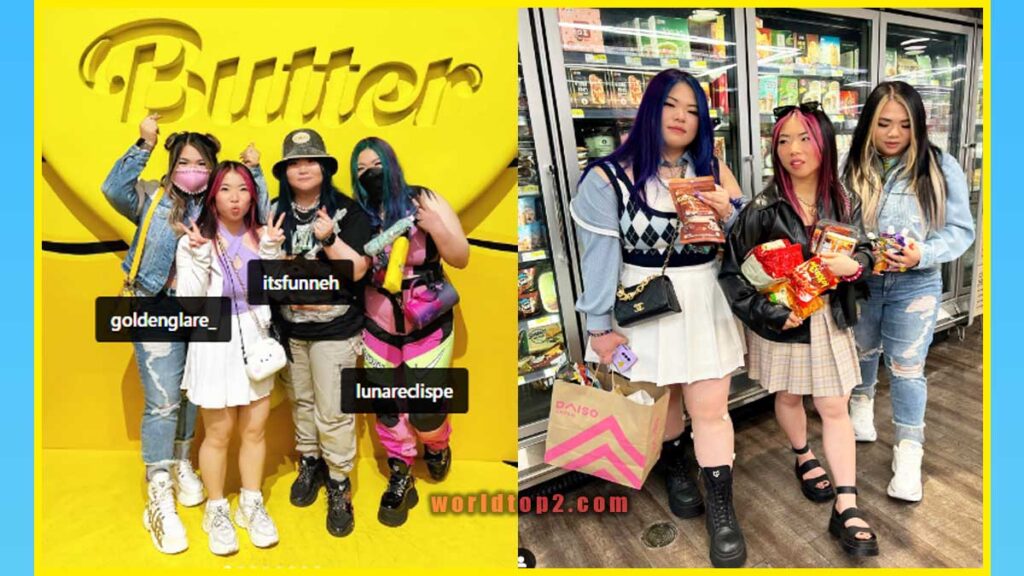 PaintingRainbows with her sisters