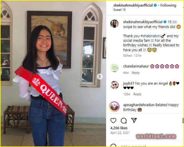 Shekinah Mukhiya celebrating her birthday