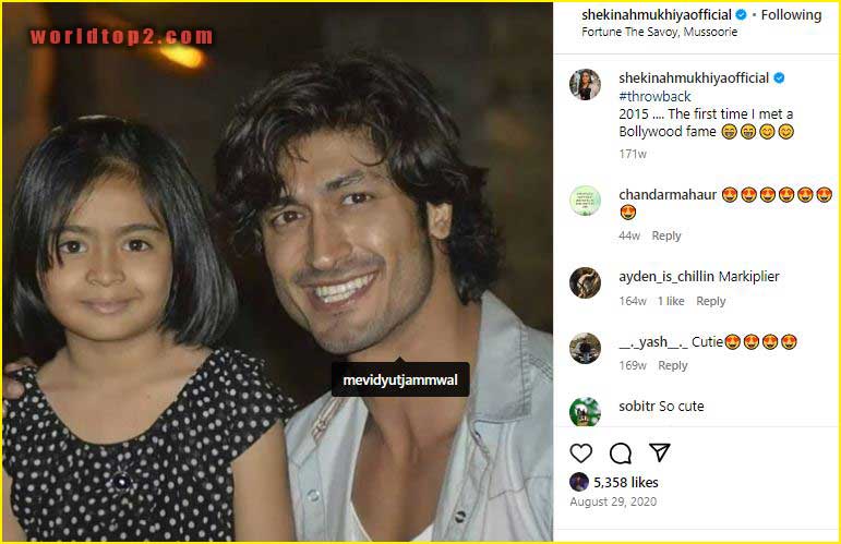 Shekinah Mukhiya childhood photo with Vidyut Jammwal